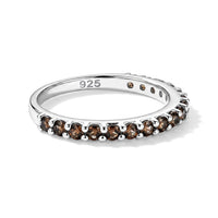 Smoky Quartz 0.40 ctw Ring in Sterling Silver (Size 6.0)