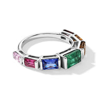 Multi Gemstone 2.90 ctw Ring in Sterling Silver (Size 8.0)