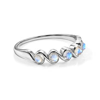 White Moonstone 0.35 ctw Ring in Sterling Silver (Size 9.0)