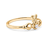 Simulated Diamond Ring in 14K Yellow Gold Over Sterling Silver (Size 7.0)