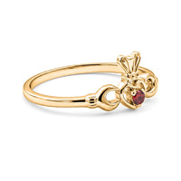Mozambique Garnet Ring in 14K Yellow Gold Over Sterling Silver (Size 7.0)