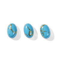 Blue Mojave Turquoise Set of 3 (Ovl 6x4 mm) 1.17 ctw