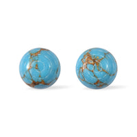 Blue Mojave Turquoise Set of 2 (Rnd 5 mm) 1.02 ctw