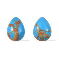 Blue Turquoise Set of 2 (Pear 8x6 mm) 1.37 ctw