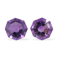 AA Bolivian Amethyst Set of 2 (Oct 6 mm) 1.33 ctw