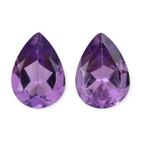 Bolivian Amethyst Set of 2 (Pear 7x5 mm) 1.15 ctw