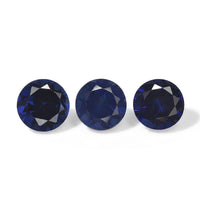 Lab Created Blue Sapphire Set of 3 (Rnd 5 mm) 1.97 ctw