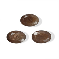 Chocolate Sapphire Set of 3 (Ovl 6x4 mm) 1.54 ctw
