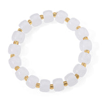 Nephrite 110.00 ctw Beaded Stretch Bracelet