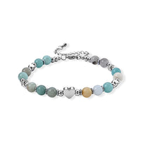 Yellow Tiger Eye 30.00 ctw Beaded Bracelet in Stainless Steel (6.75-8.75In)