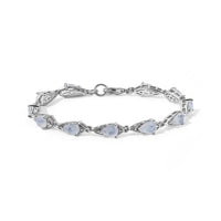 EverTrue Rainbow Moonstone 7.20 ctw Bracelet in Platinum Bond (7.25 In)