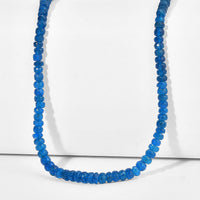 D''Joy AAA Malgache Neon Apatite Necklace (18 Inches) in Rhodium Over Sterling Silver 80.00 ctw