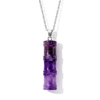 Lapis Lazuli 45.00 ctw Cylinder Pendant in Silvertone with Stainless Steel Necklace 20 Inches