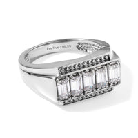 EverTrue Simulated Diamond Men''s Ring in Stainless Steel (Size 13.0) 2.90 ctw