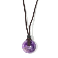 Green Aventurine 20.00 ctw Donut Necklace in Cord 20 Inches