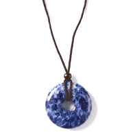 Green Aventurine 20.00 ctw Donut Necklace in Cord 20 Inches