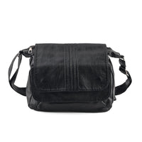 La Marey Black Faux Leather Crossbody Bag