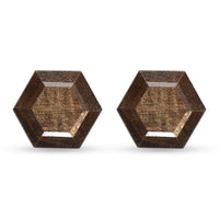 Chocolate Sapphire Set of 2 (Hex 6 mm) 2.34 ctw