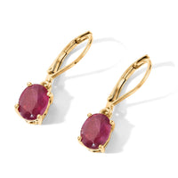 EverTrue Niassa Ruby (FF) 3.80 ctw Lever Back Earrings in 18K YG Plated