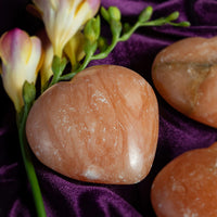 Orange Calcite Heart 3-4