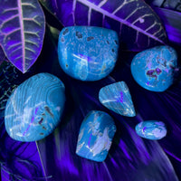 Tumbled Blue Amber (flourescent) 2