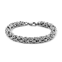 GP Moissanite and Kanchanaburi Blue Sapphire Bangle Bracelet in Sterling Silver (7.50 In) 6.83 ctw