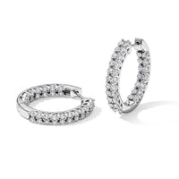 Luxuriant Lab Grown Blue Diamond (IR) (SI) Earrings in Rhodium Over Sterling Silver 2.00 ctw