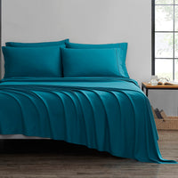 Bibb Home 6-Piece Chocolate Bamboo Sheet Set -Full