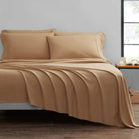 Bibb Home 6-Piece Chocolate Bamboo Sheet Set -Full