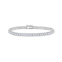 Lab Grown Diamond Oval Tennis Bracelet in Sterling Silver (6.50 In) 5.20 ctw