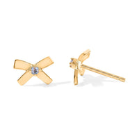 Tanzanite X Earrings in Goldtone 0.10 ctw