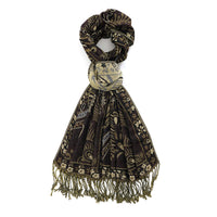 La Marey Black Jacquard Scarf