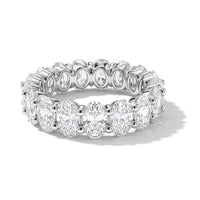 Simulated Diamond Band Ring in Silvertone