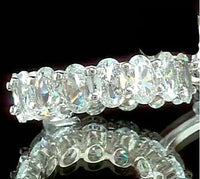 Simulated Diamond Band Ring in Silvertone
