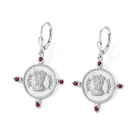 D''Joy Rachel Roy Premium Orissa Rhodolite Garnet Earrings in Rhodium Over Sterling Silver 0.50 ctw