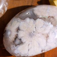 Flower Agate Palm Stone 990ctw (Ships in 8-10 Business Days)