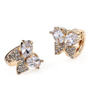 Earrings in Silvertone with Simulated Diamond  1.00 ctw