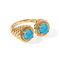 D''Joy Passport to Turkey Sleeping Beauty Turquoise Fancy Ring in 18K Vermeil YG Over Sterling Silver (Size 10.0) 2.00 ctw