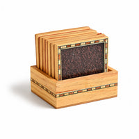 Handmade Set of 5 Wooden Coasters