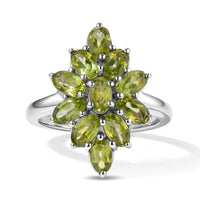 EverTrue Hebei Peridot 3.40 ctw Ring in Platinum Bond (Size 10.0)