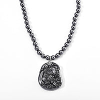 EverTrue Terahertz and Simulated Diamond 565.01 ctw Pendant Necklace in Platinum Bond 20 Inches
