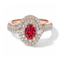 Certified & Appraised D''Joy Premium Pink Tourmaline, Moissanite Ring in 18K Vermeil RG Over Sterling Silver (Size 6.0) 1.60 ctw