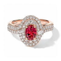 Certified & Appraised D''Joy Premium Pink Tourmaline, Moissanite Ring in 18K Vermeil RG Over Sterling Silver (Size 6.0) 1.60 ctw