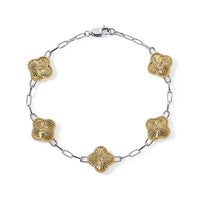 Luxoro 10K Green and White Gold Bracelet (7.25 In) (9.50 g)