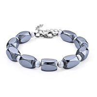Terahertz Beaded 60.00 ctw, Freshwater Pearl Bracelet in Stainless Steel (7-9In)