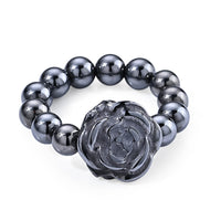 Terahertz 15.00 ctw Carved Rose Beaded Stretch Ring