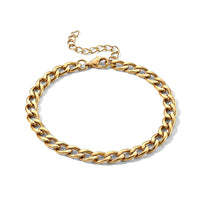 Classic Cuban Chain Bracelet in ION Plated YG Stainless Steel (7.50-9.50In)