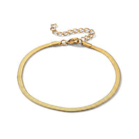 Smooth Snake Chain Bracelet in ION Plated YG Stainless Steel (7.50-9.50In)