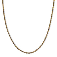 Twisted Rope Chain Necklace in ION Plated YG Stainless Steel (27.50-29.50 Inches)