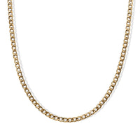 Cuban Chain Necklace in ION Plated YG Stainless Steel (22-24 Inches)
